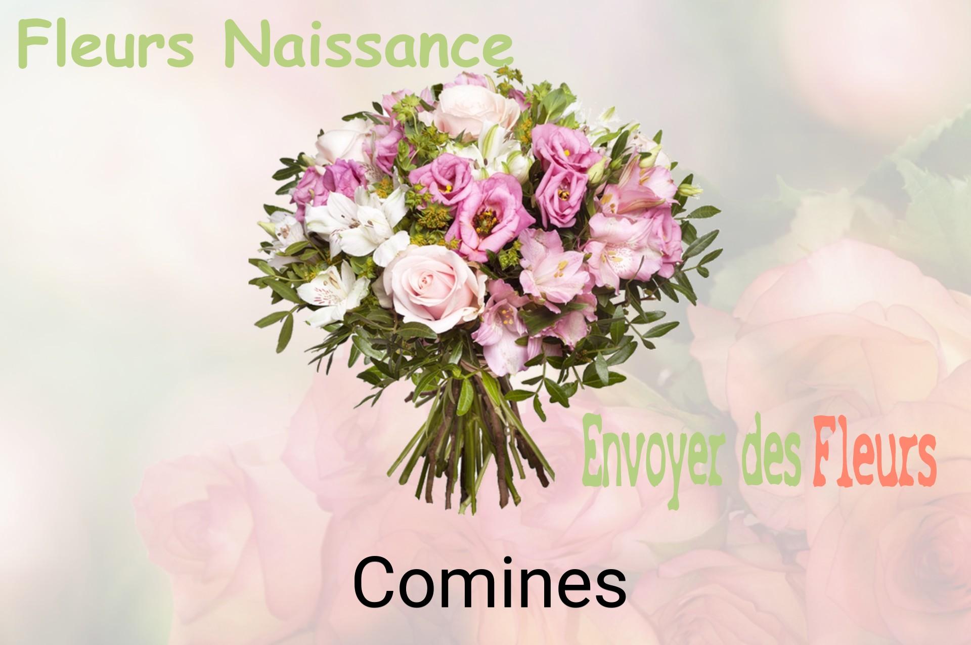 Bouquet de fleurs de naissance livré à Comines