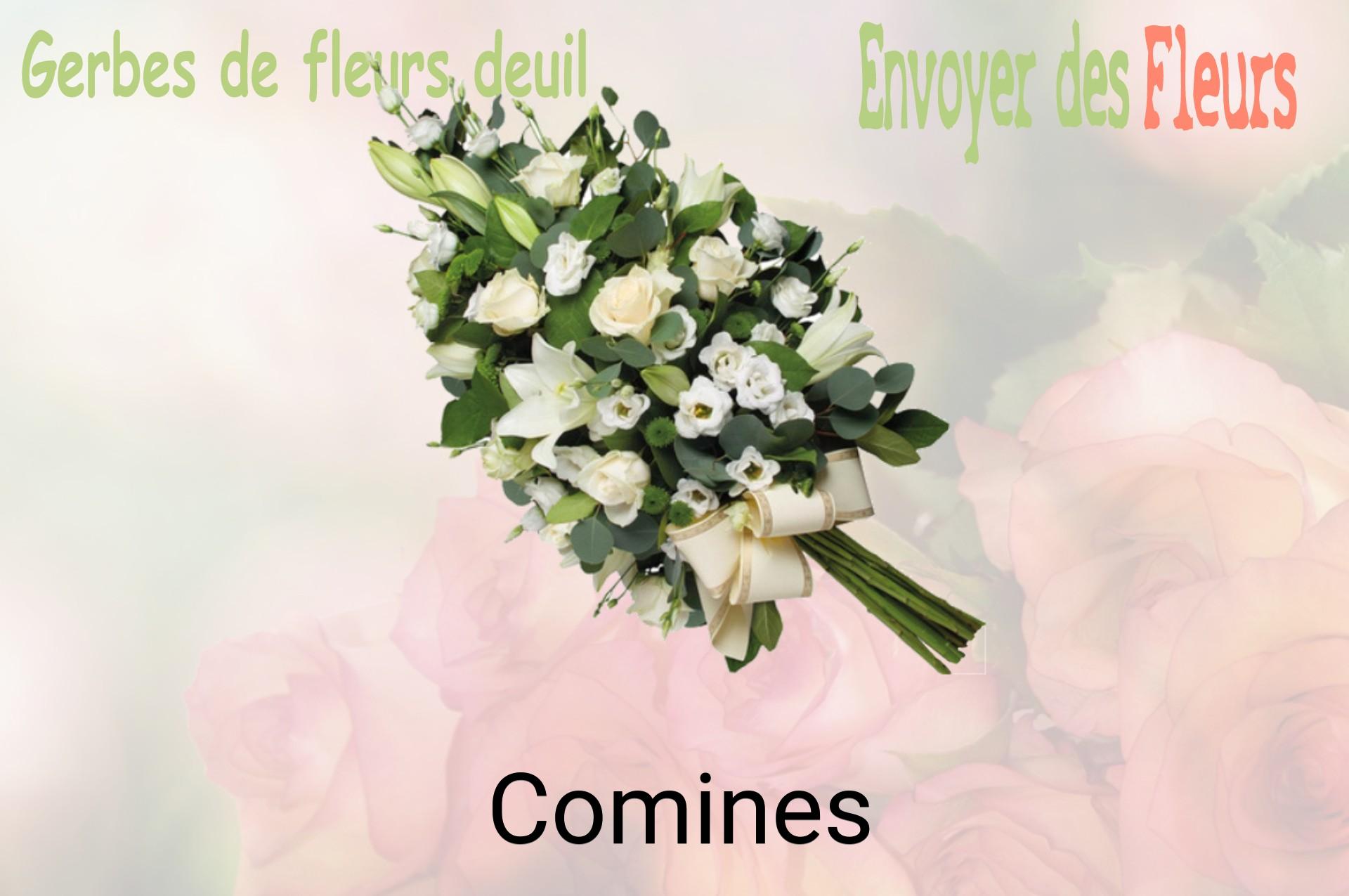 Gerbe de fleurs de deuil livrée à Comines